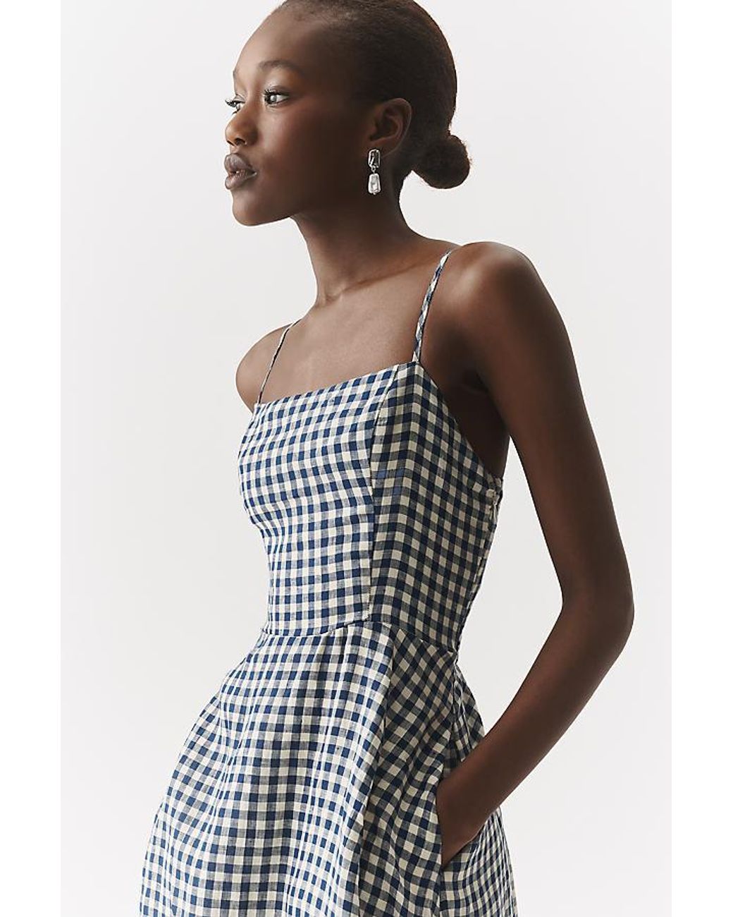anthropologie blue linen dress NWT 4, 6 Anthropologie Lace-Up Linen Dress by Maeve, Lovely & Adorable, Blue
