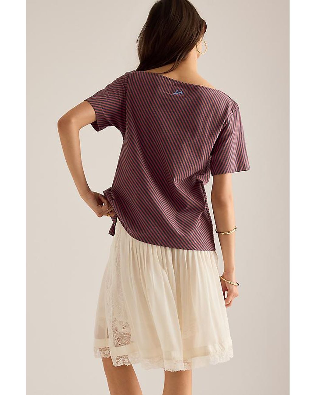 Damson Madder Brown Reece Cinched T-Shirt