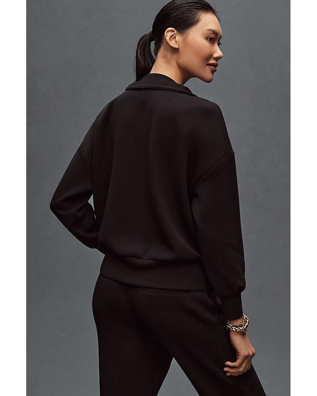 Varley Gray Hawley Half-Zip Sweatshirt