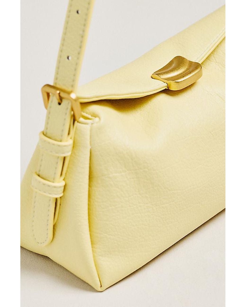 By Anthropologie Natural Slouchy Faux-Leather Shoulder Bag
