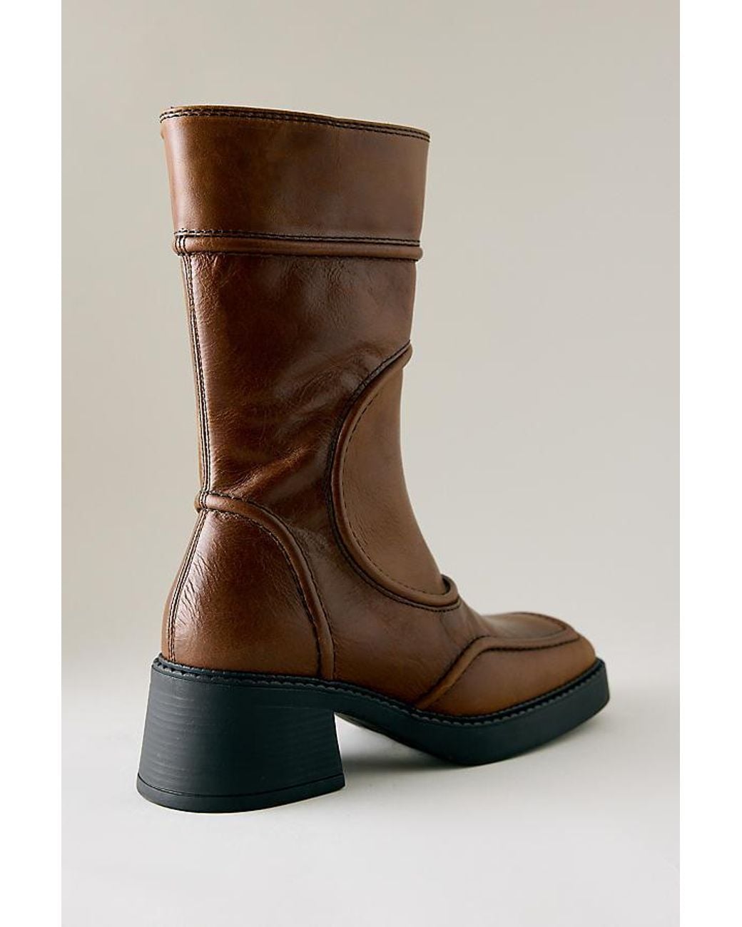 Miista Brown Malene Leather Ankle Boots