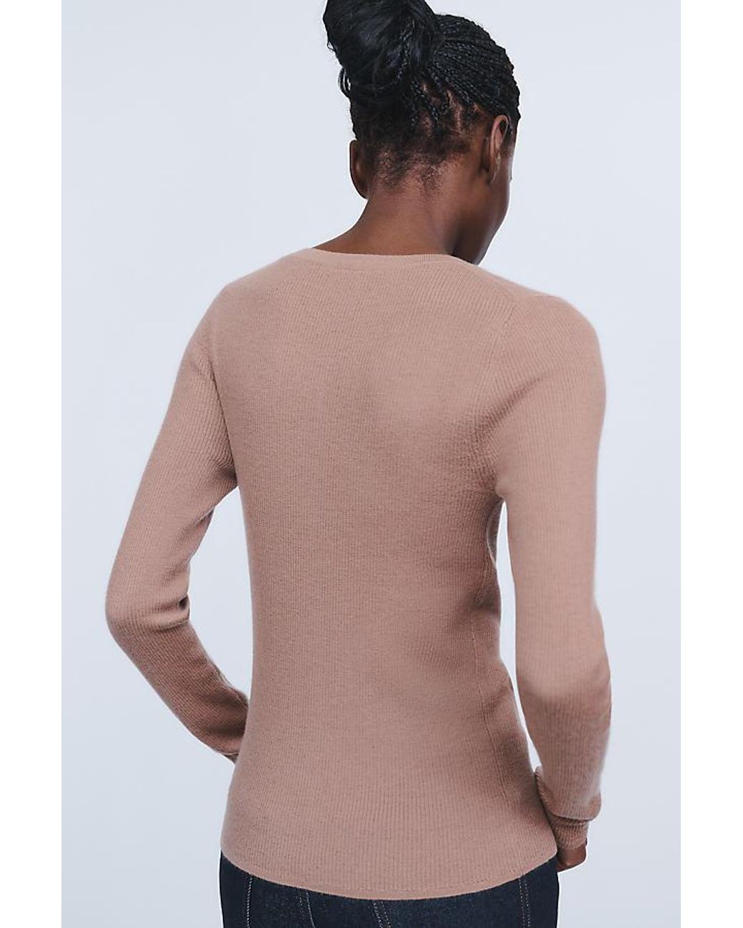 By Anthropologie Multicolor 100% Cashmere Henley Top