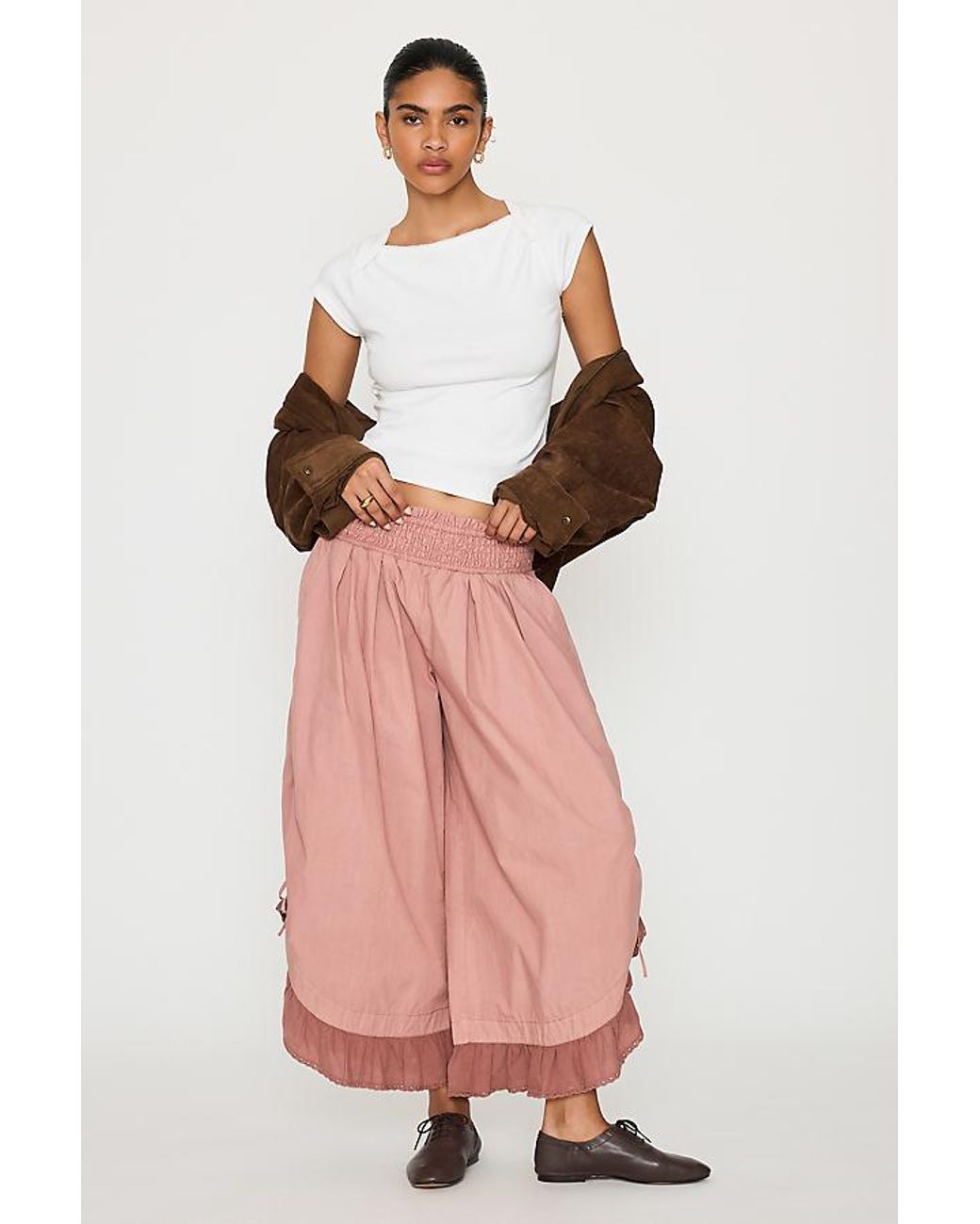 By Anthropologie Pink Petticoat Trousers