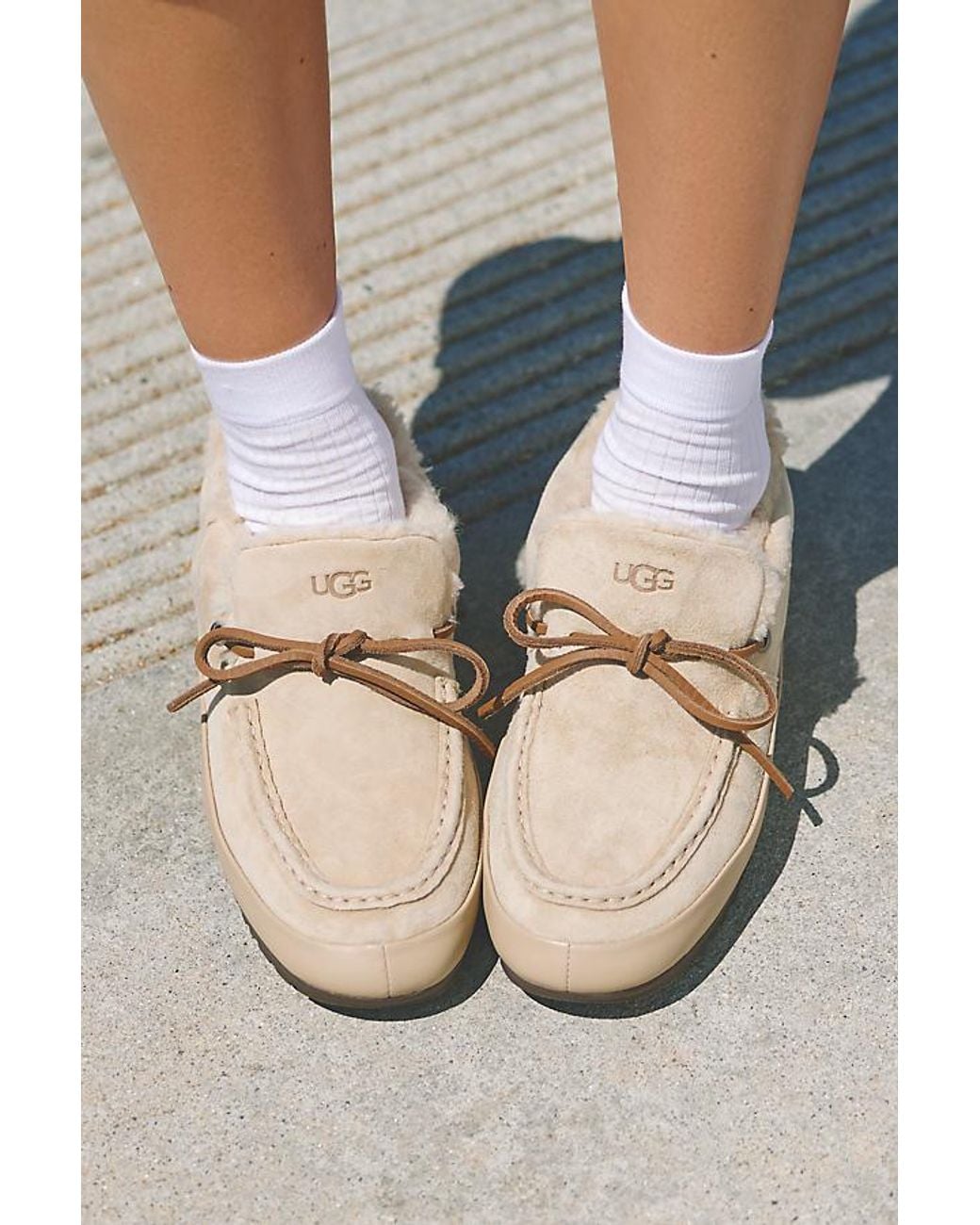 Ugg Blue Quill Slip-On Moccasins