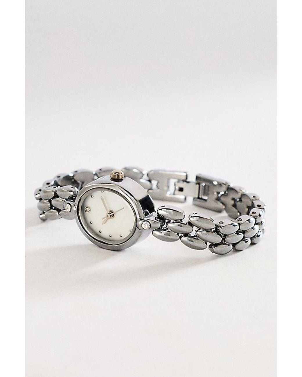 By Anthropologie Metallic Braided Metal Watch