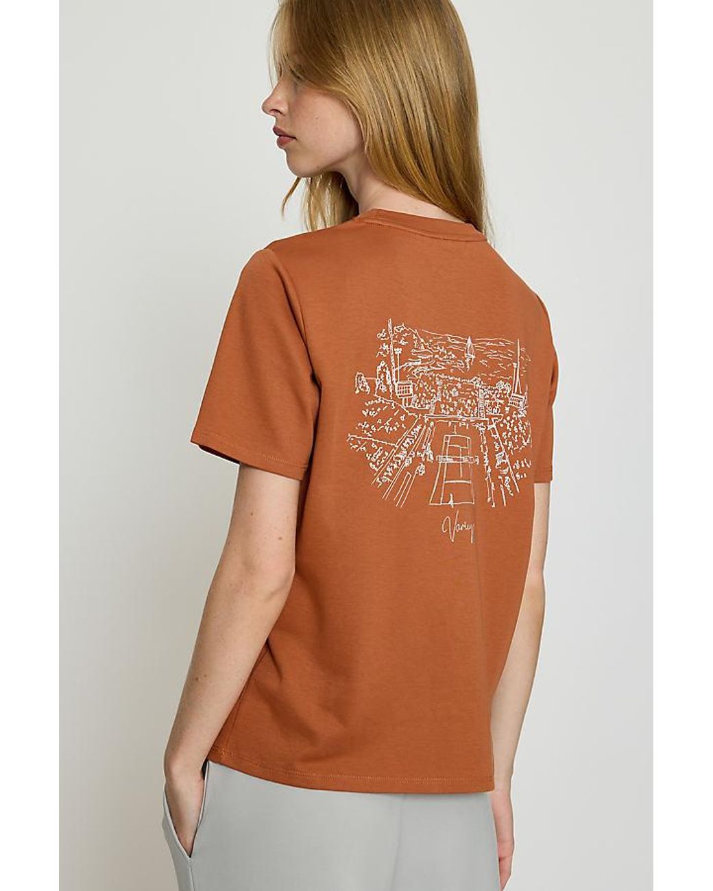 Varley Brown Regan Logo T-Shirt