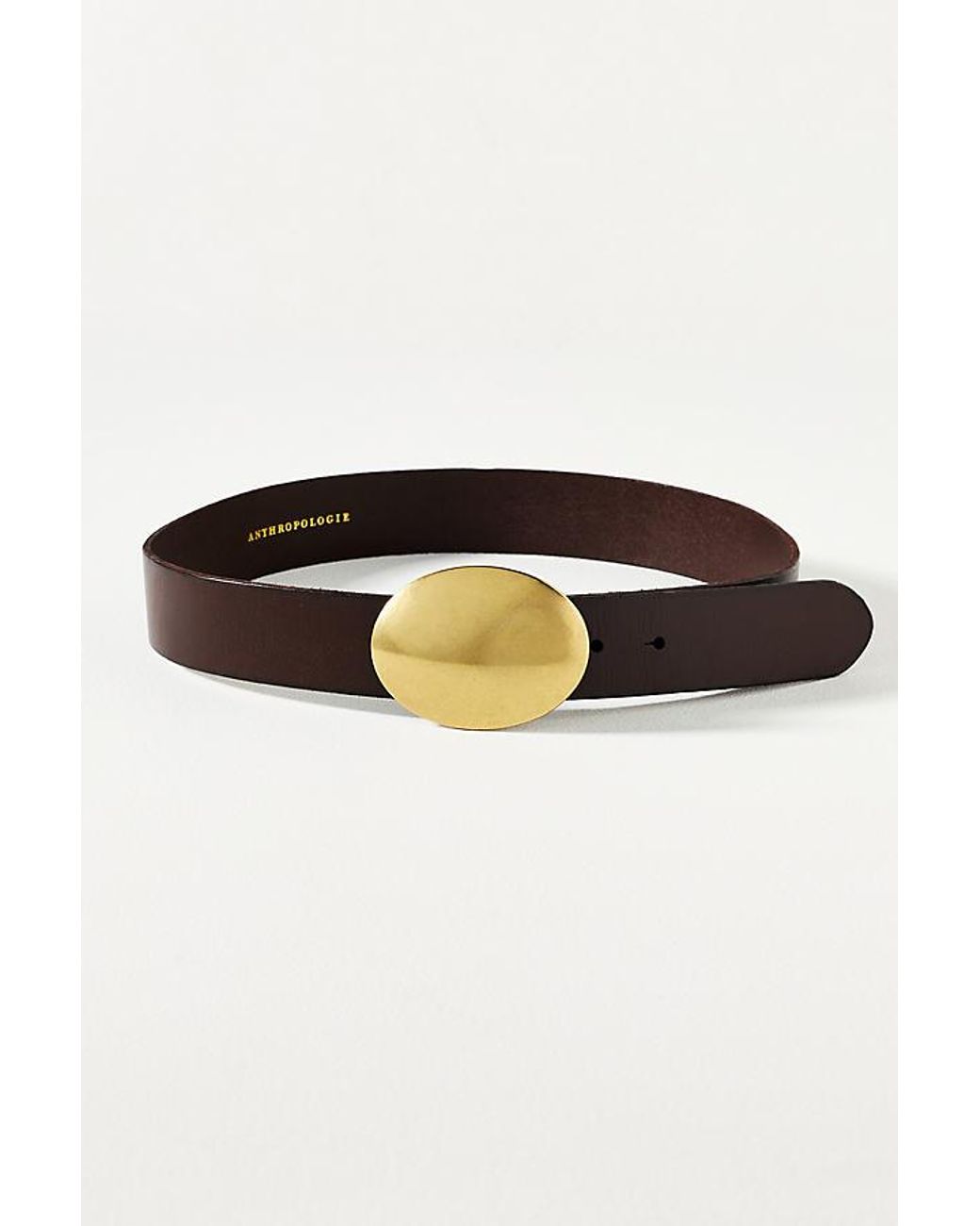 By Anthropologie Black Oval Plaque Belt