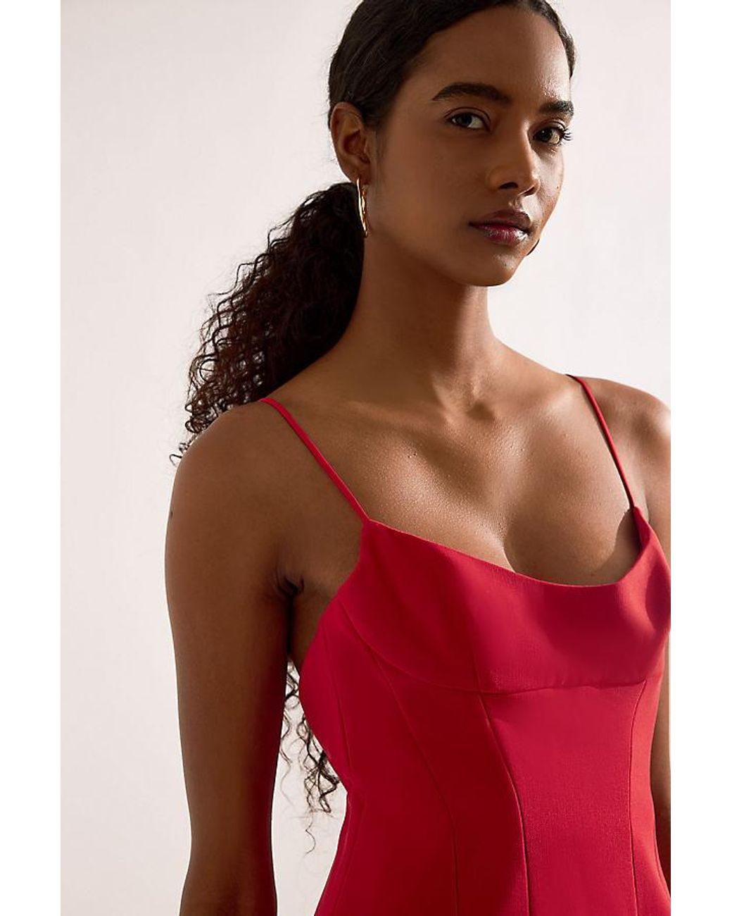 Bardot Red Branca Hourglass Mini Dress