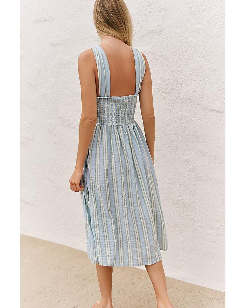 Celandine White Banchina Sleeveless Midi Dress