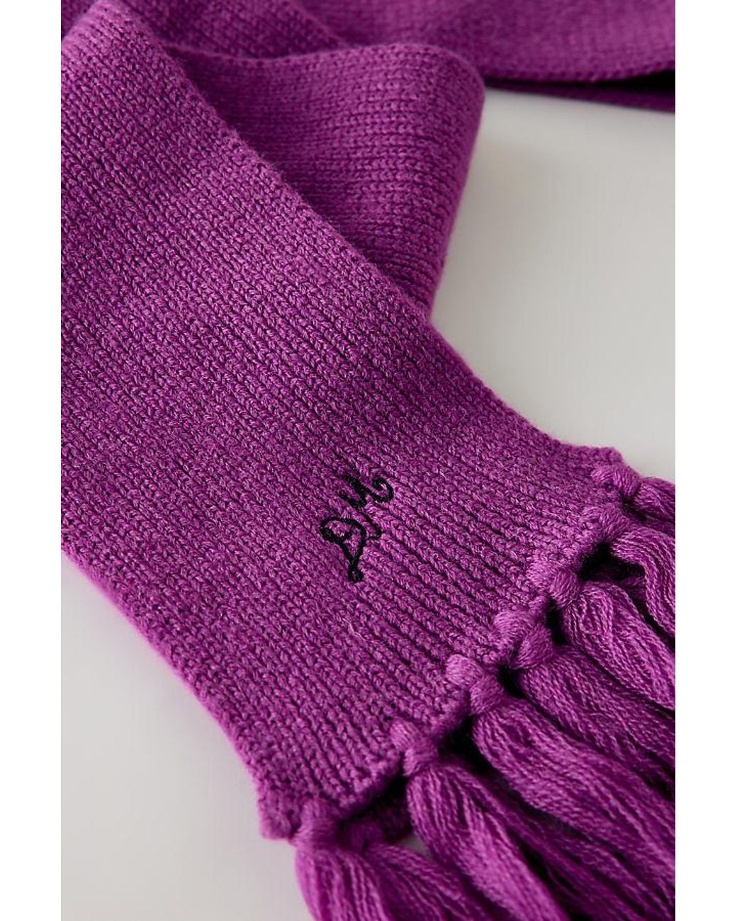 Damson Madder Purple 100% Wool Hooded Scarf