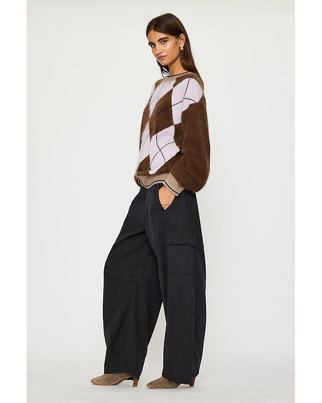 By Anthropologie Blue Bea Wide-Leg Cargo Pants