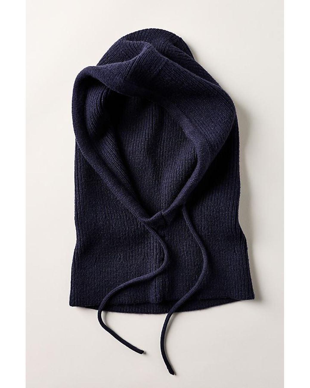 By Anthropologie Blue Ribbed Knit Hood