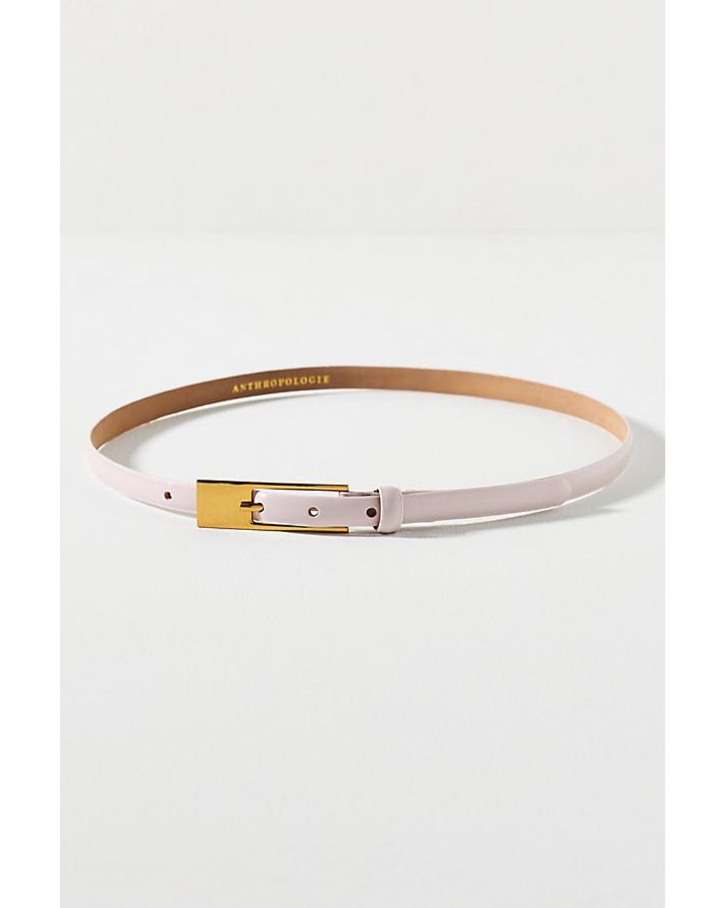 Maeve Purple Skinny Square Buckle Belt