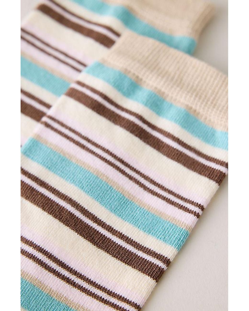 By Anthropologie Multicolor Multi Stripe Knit Trouser Socks