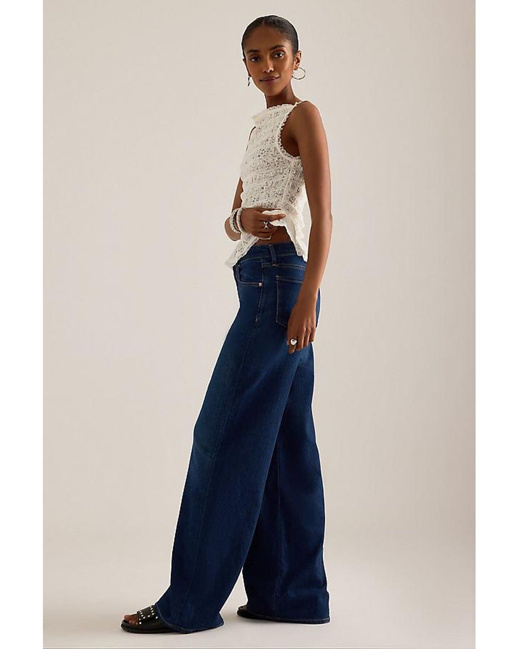 Citizens of Humanity Blue Lyra Wide-Leg Jeans