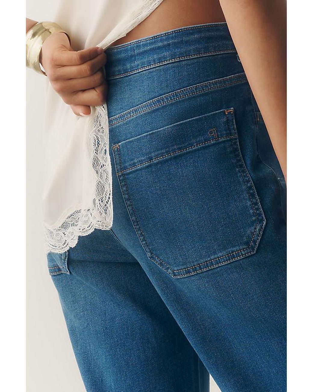 Pilcro Blue The Rylan High-Rise Flare Jeans By