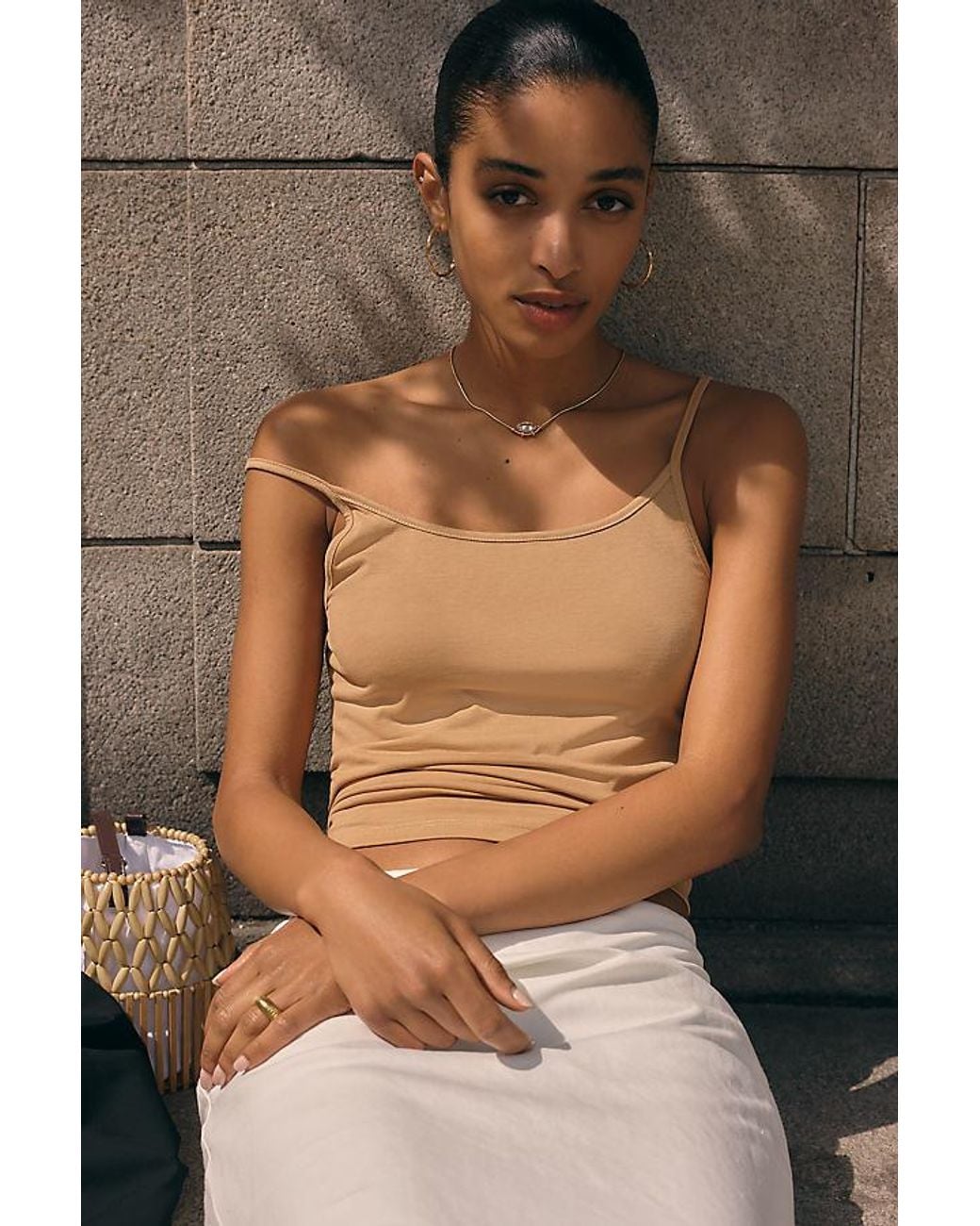 By Anthropologie Multicolor Surrey '90S Strappy Scoop Tank Top