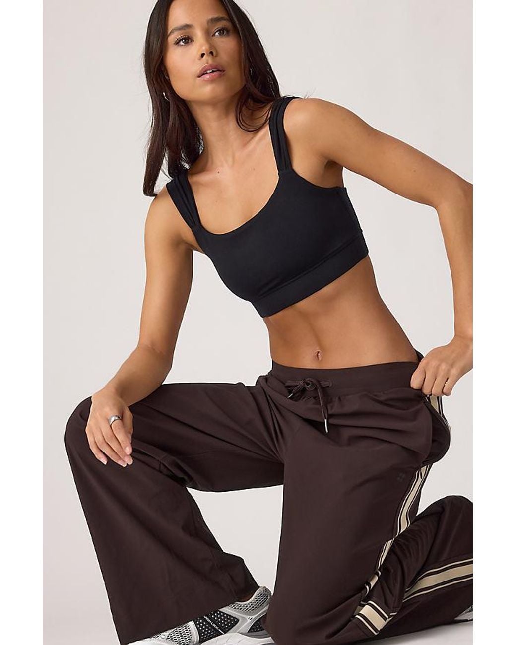 Sweaty Betty Black Ultimate Studio Ruched Sports Bra