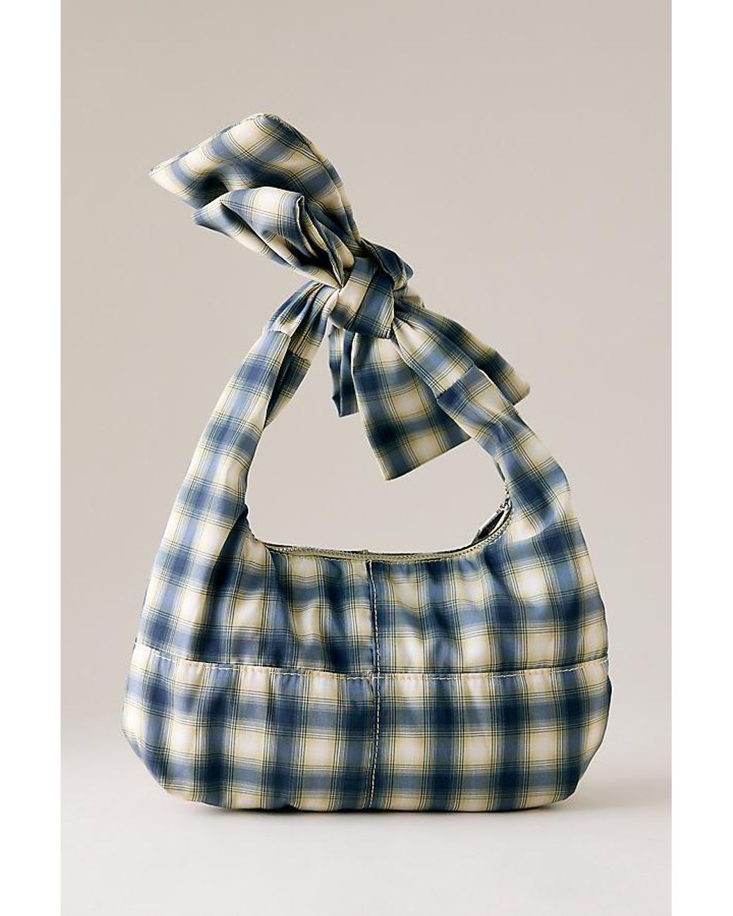 Damson Madder Blue Roo Check Tie Bag