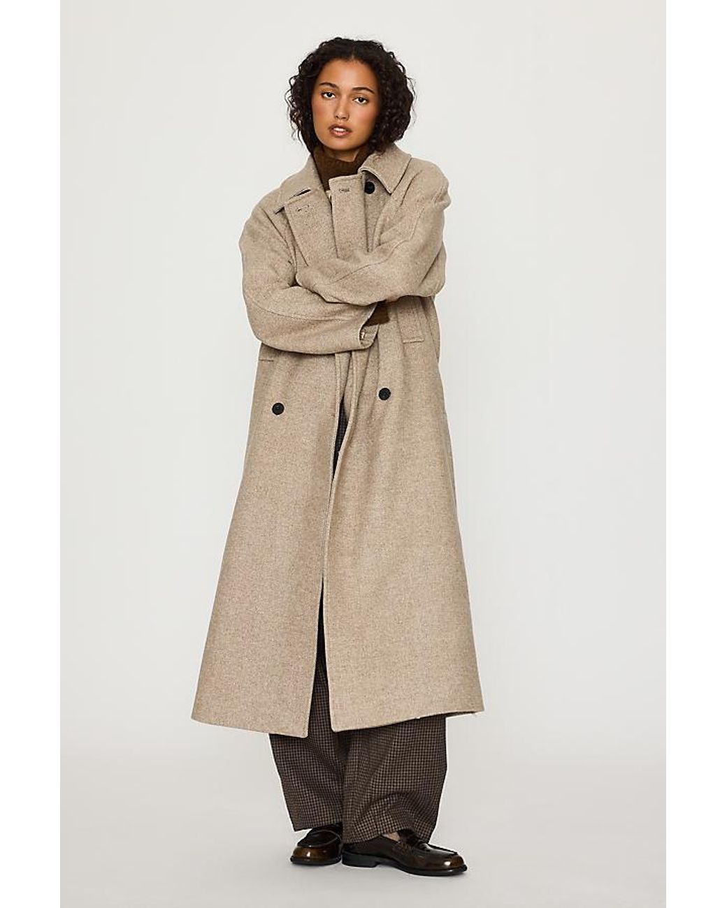 ALIGNE Natural Henrietta Double-Breasted Coat