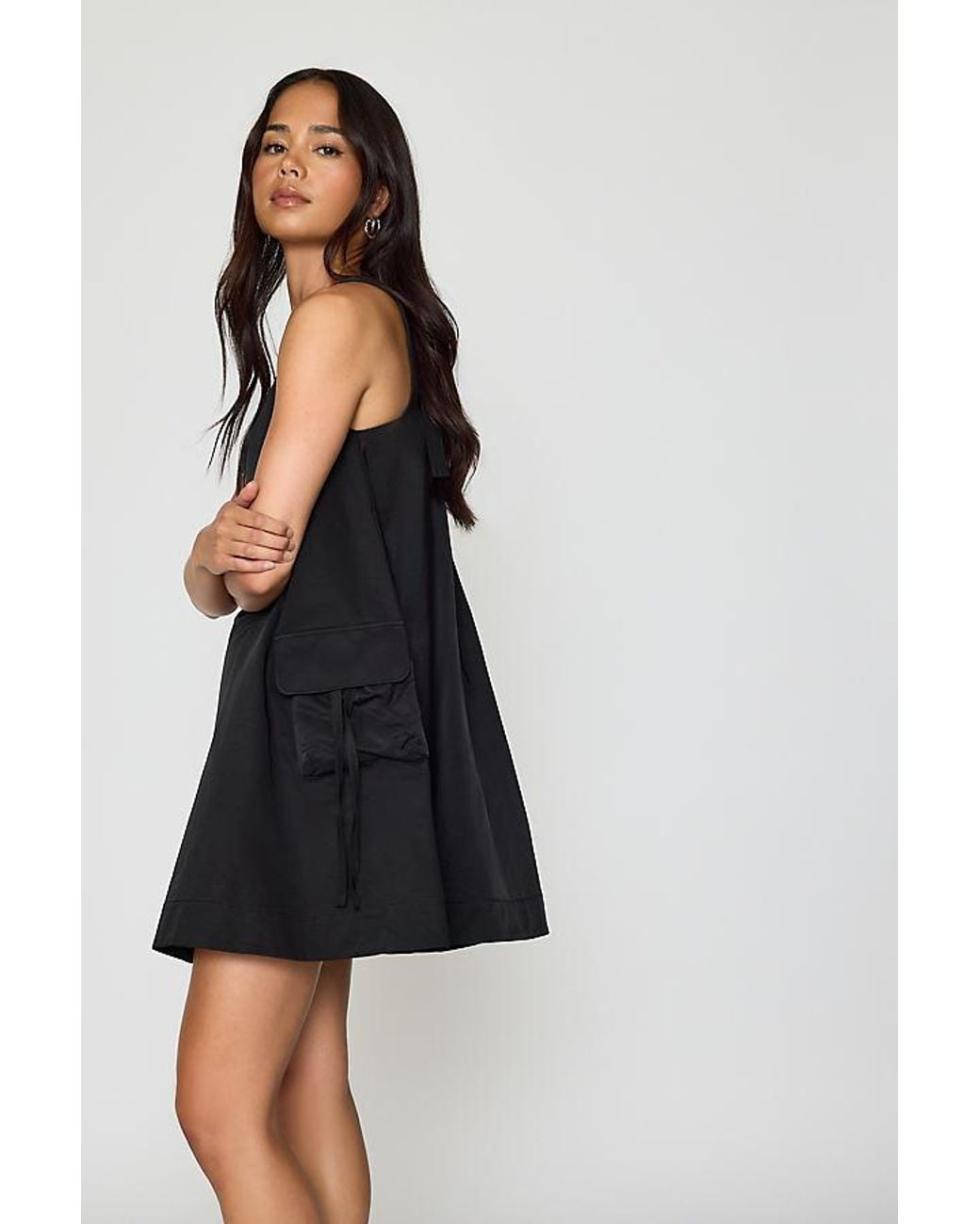 Damson Madder Black Cairo Mini Swing Dress