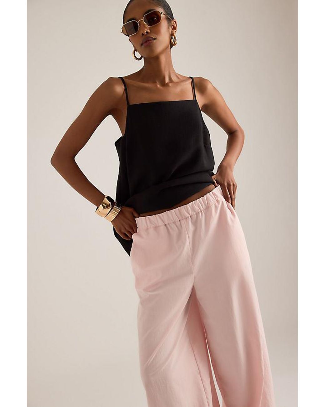 ALIGNE Pink Meryl Balloon Trousers