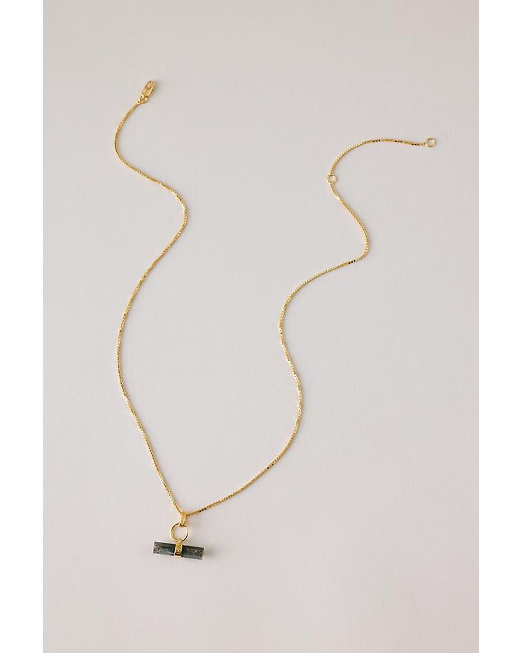 Rachel Jackson Blue Aventurine Disco T-Bar Necklace