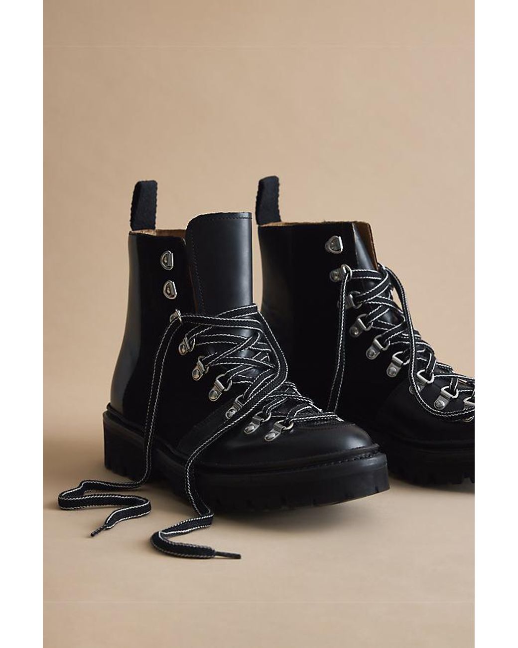 GRENSON Black Nanette Hiker Boots