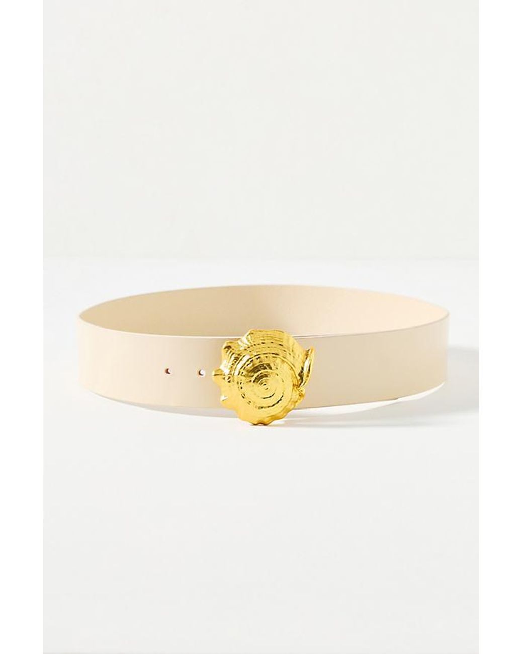 By Anthropologie Natural Seashell Buckle Belt