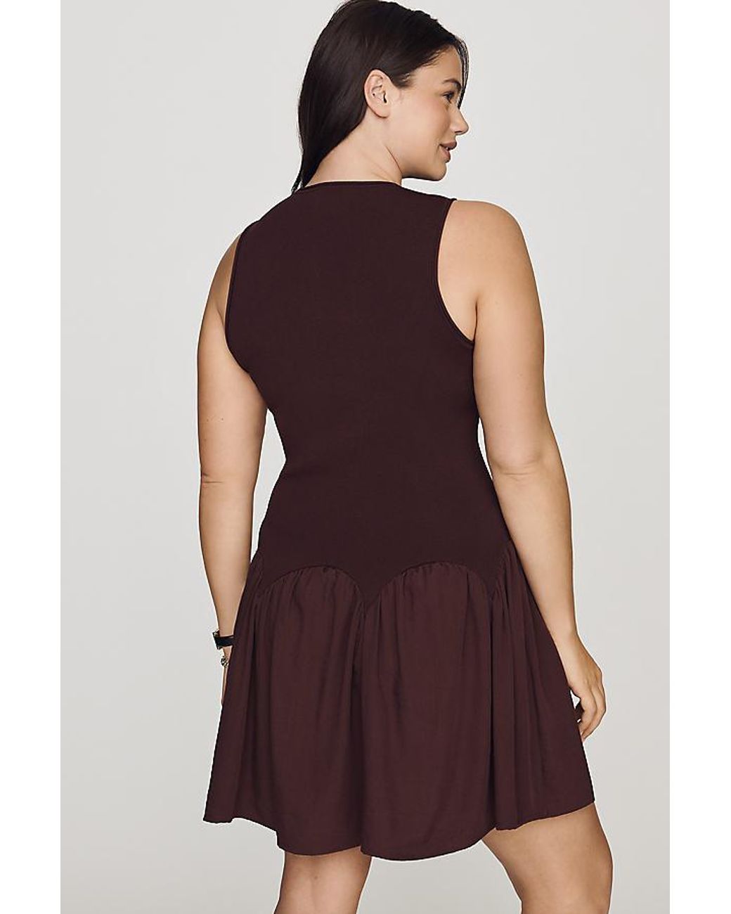 Siempre Purple Sleeveless Twofer Dress