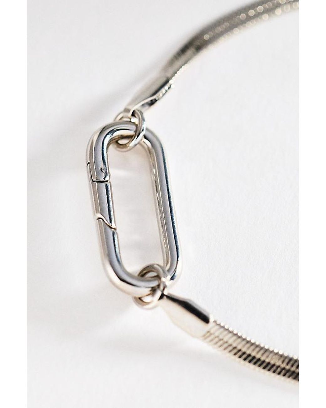 By Anthropologie White Water-Resistant Herringbone Bracelet