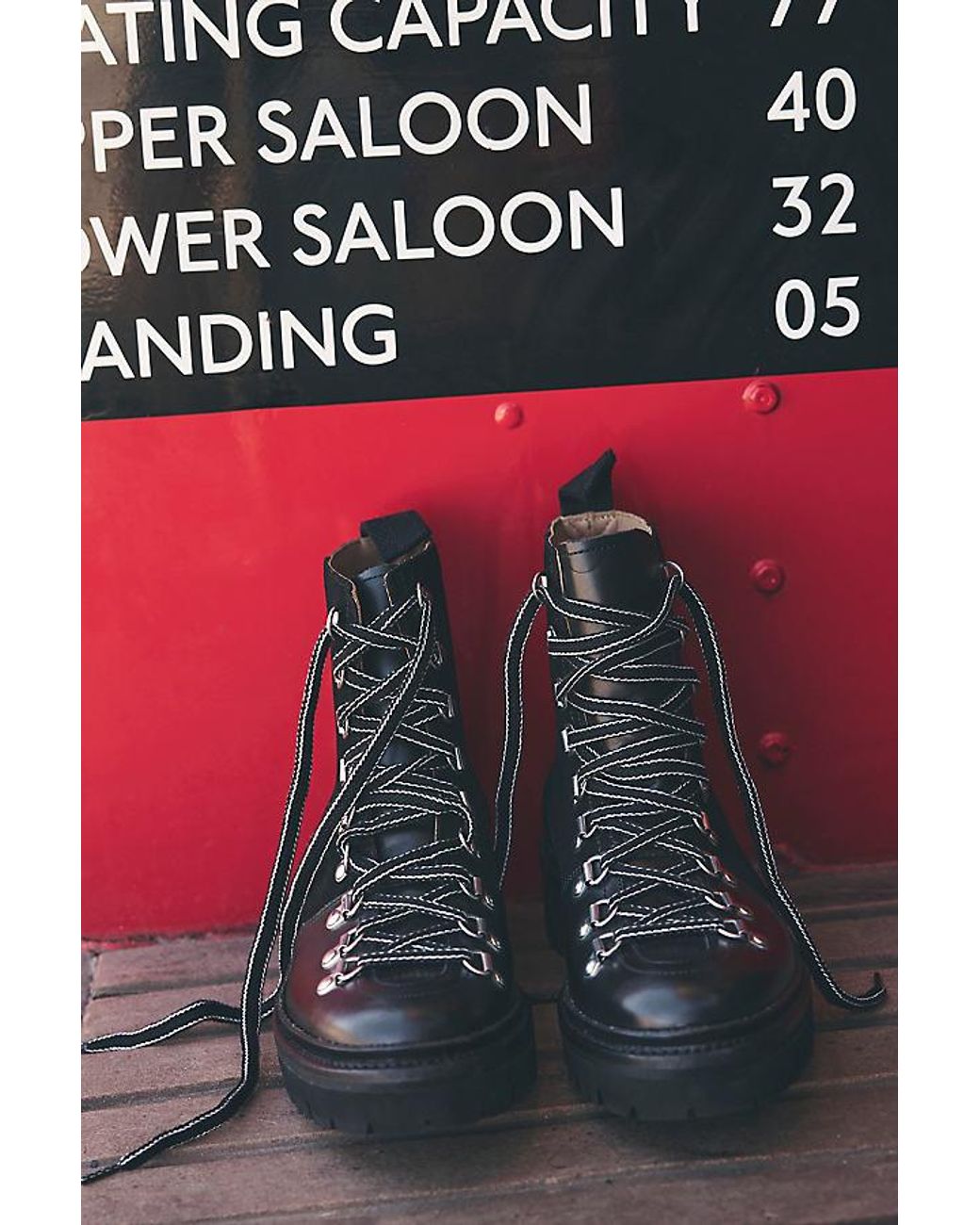 GRENSON Black Nanette Hiker Boots