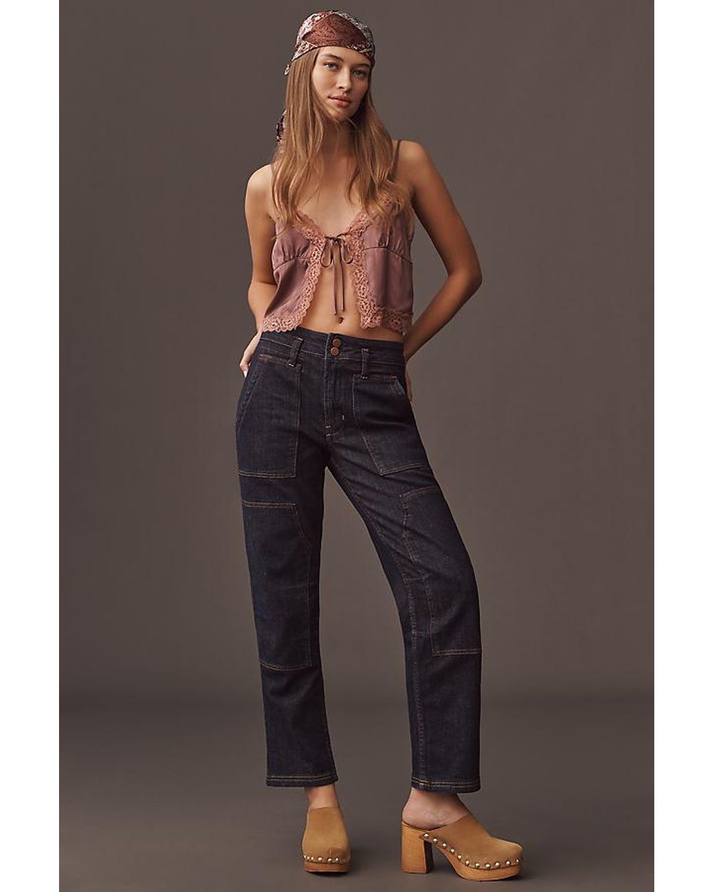 Pilcro Gray The Wanderer Mid-Rise Relaxed Jeans By