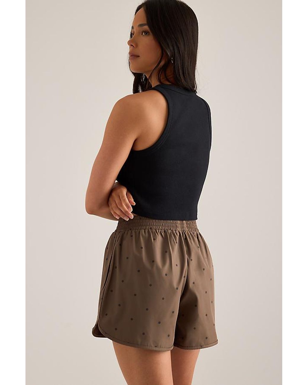 4th & Reckless Black Haven Polka Dot Runner Shorts
