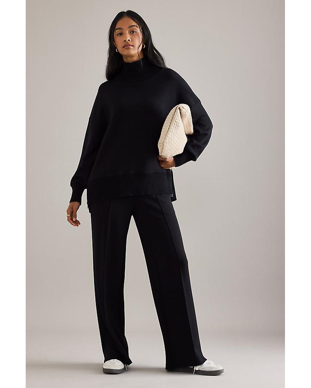 Varley Black The Wide Leg 30 Trousers
