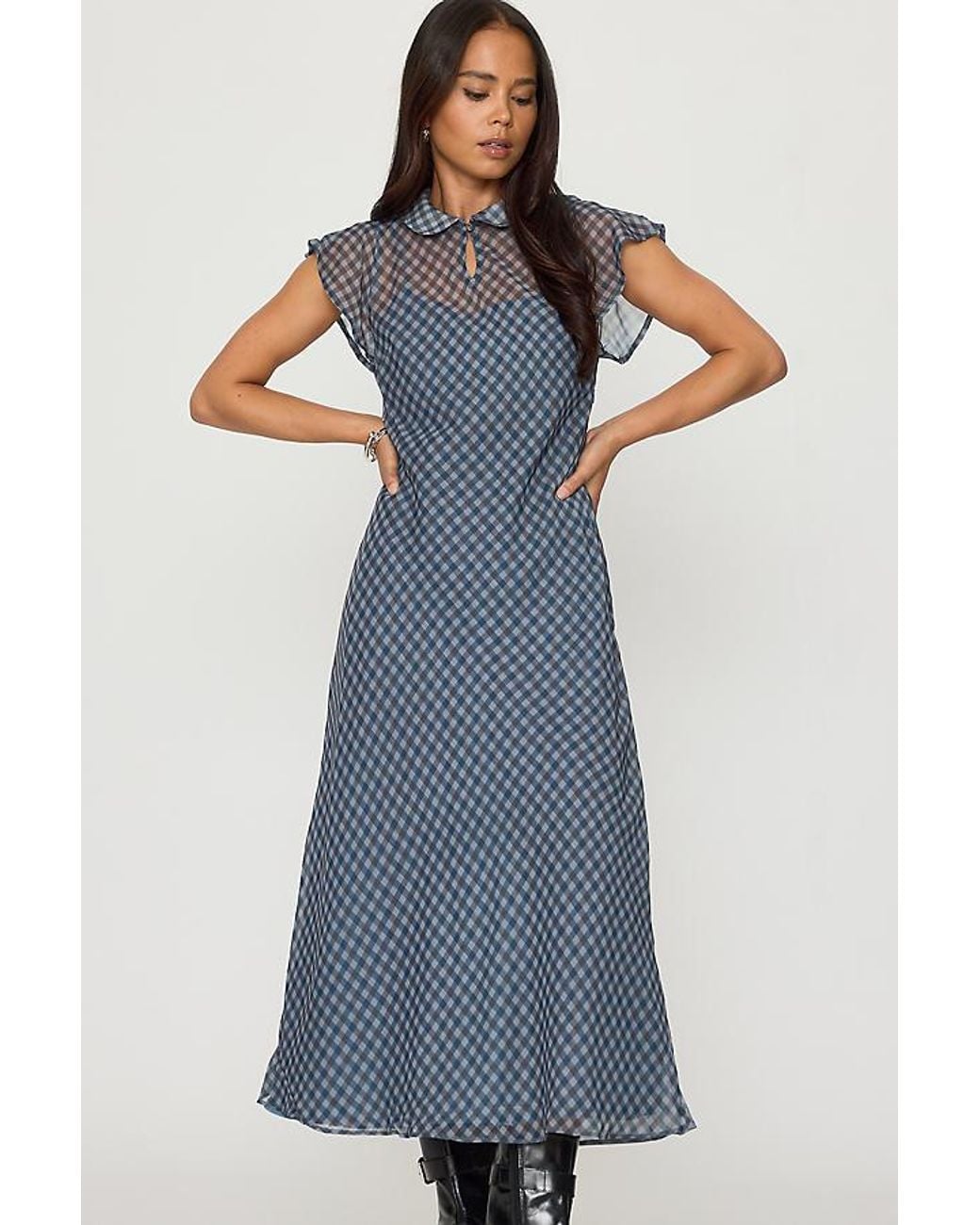 Damson Madder Blue Hudson Midi Dress