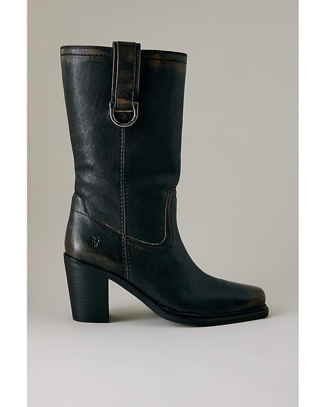Frye Black Sedona Mid D-Ring Boots