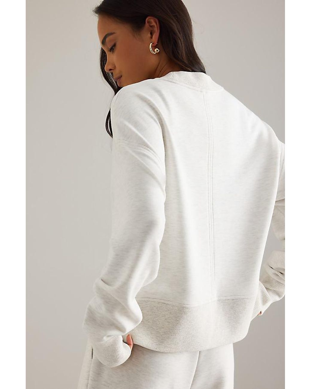 Varley Gray Philippe Crop Sweatshirt