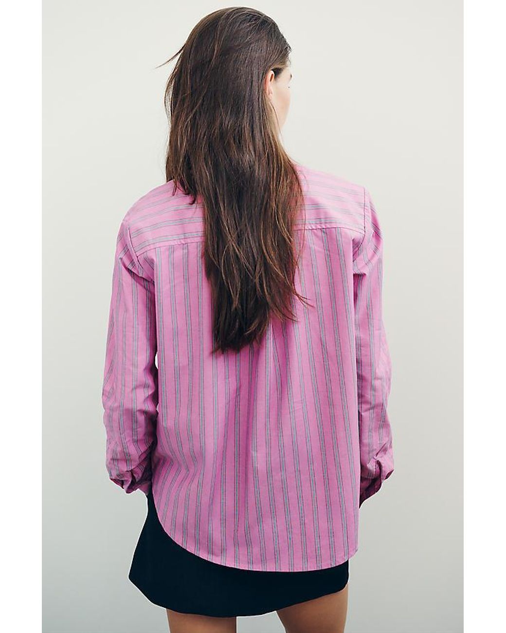 Maeve Pink Kate 100% Cotton Classic Buttondown Shirt