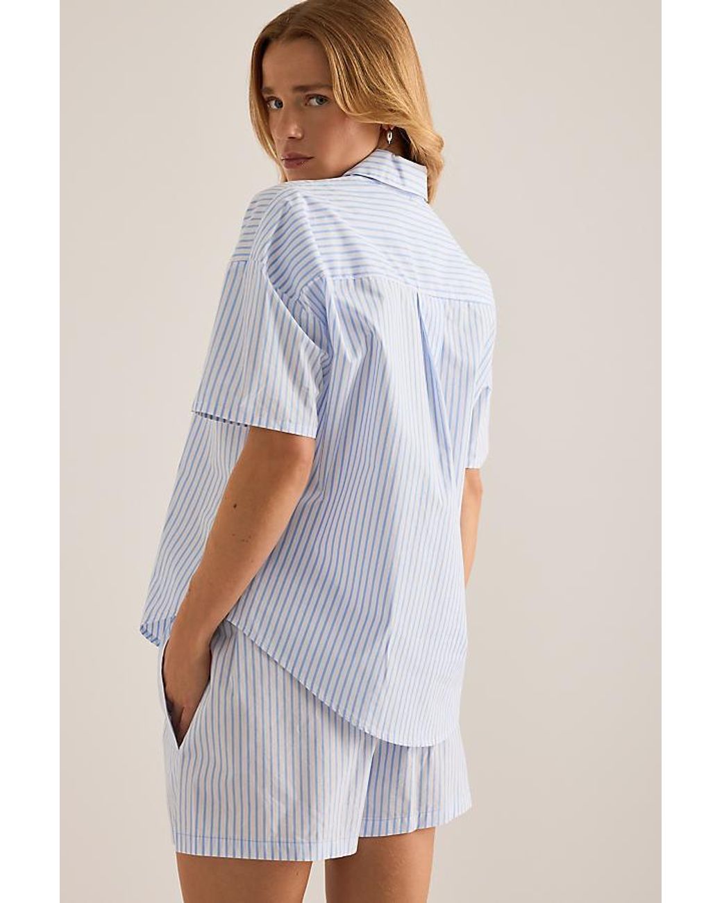 Calvin Klein Blue Relaxed Poplin Shirt