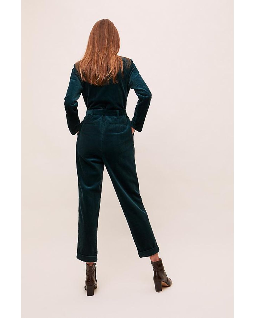 anthropologie luna velvet jumpsuit