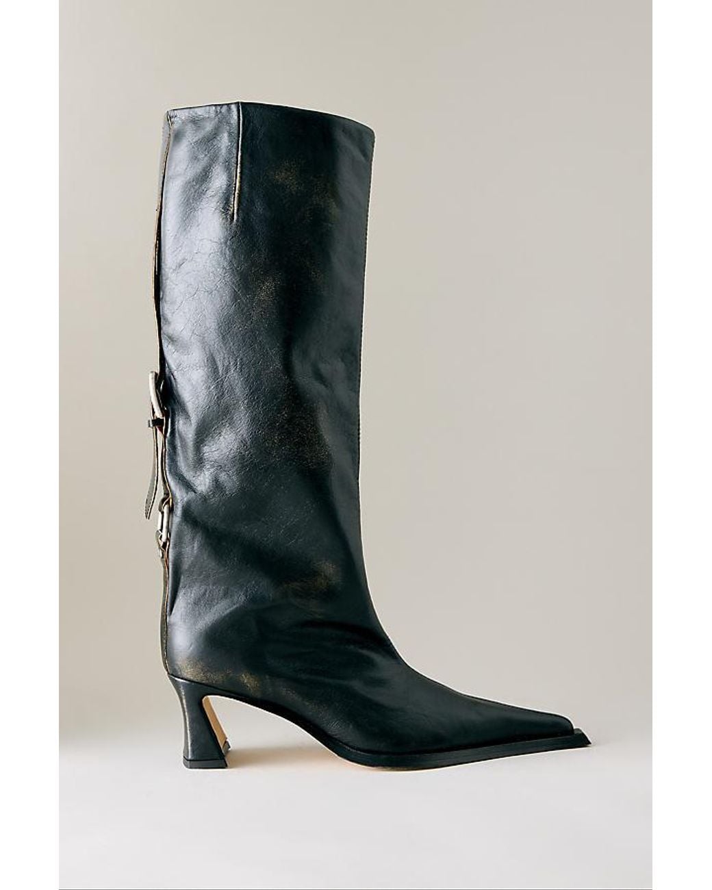 Miista Green Charlene Tall Leather Boots