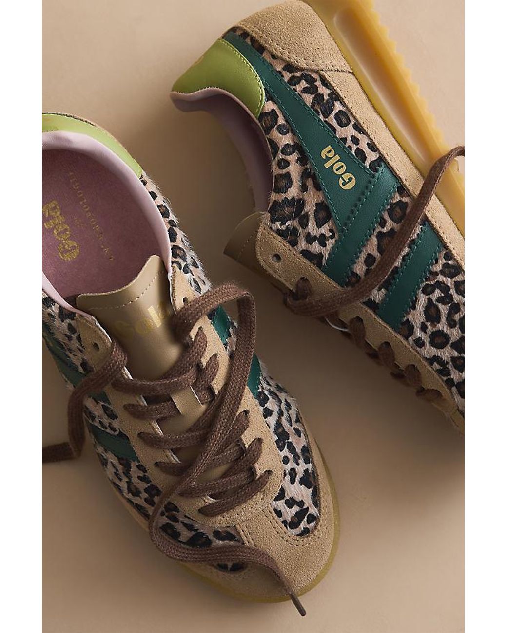 Gola Green X Anthropologie Leopard Tornado Trainers
