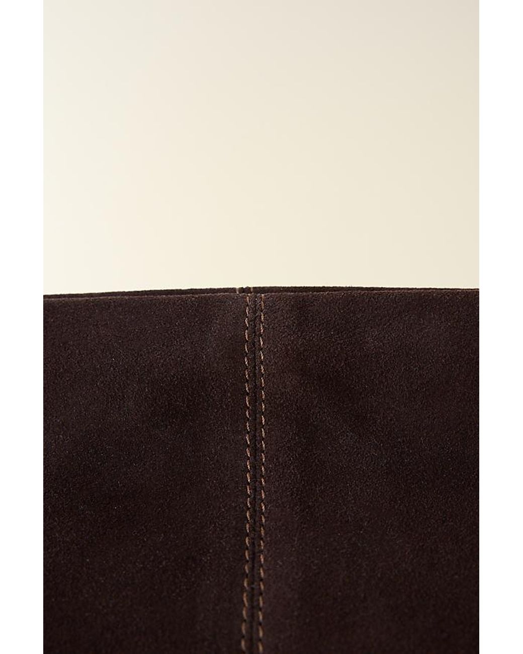 Flattered Natural Clay Suede Clutch Bag
