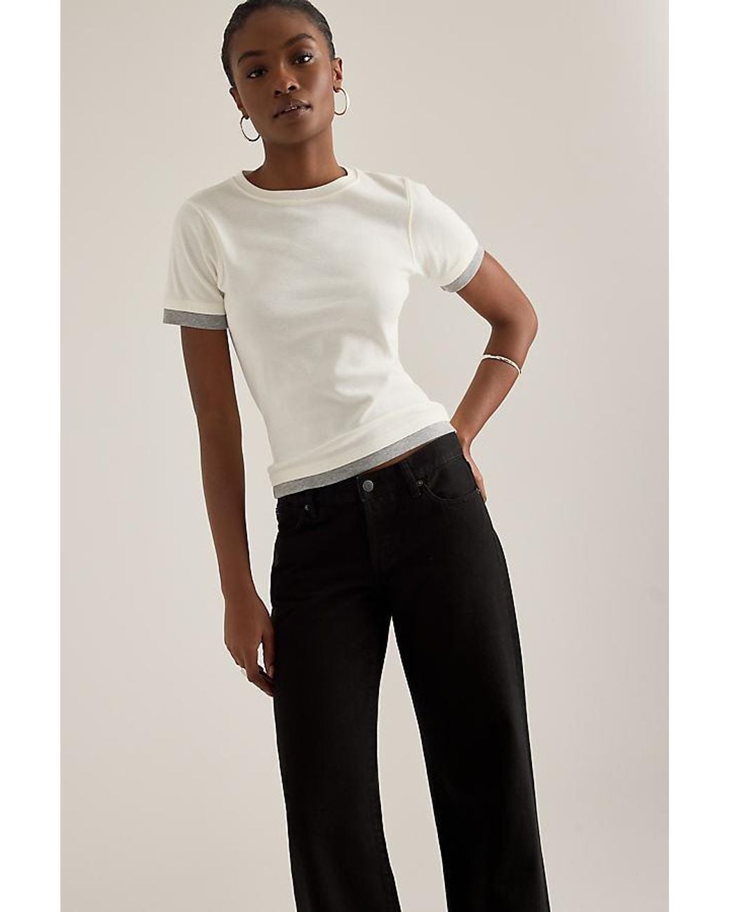 FRAME Natural The Low-Rise Wide-Leg Jeans