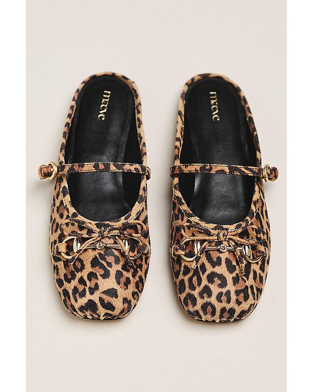 Maeve Black Leather Horsebit Mules