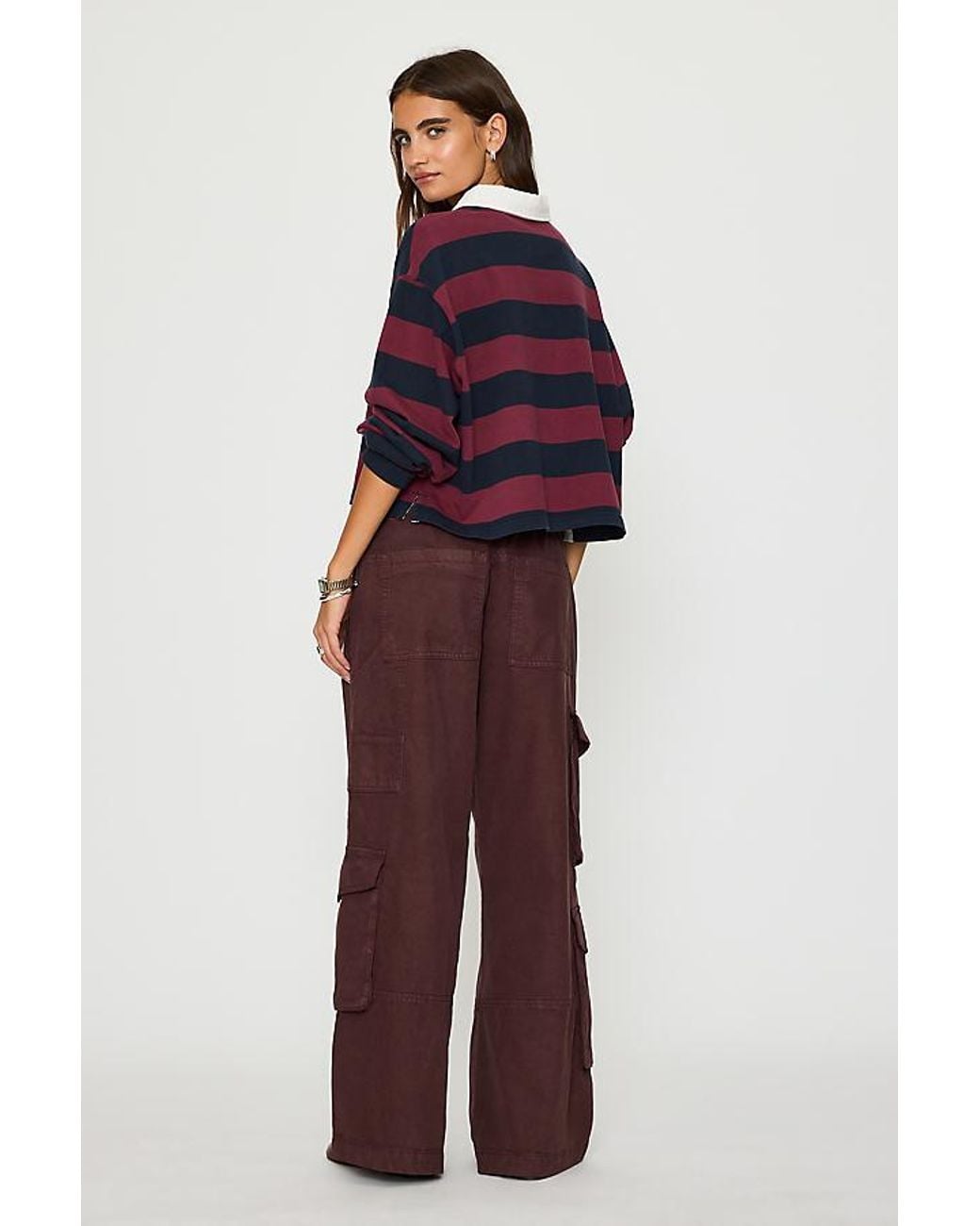 By Anthropologie Red Conna Straight-Leg Cargo Pants