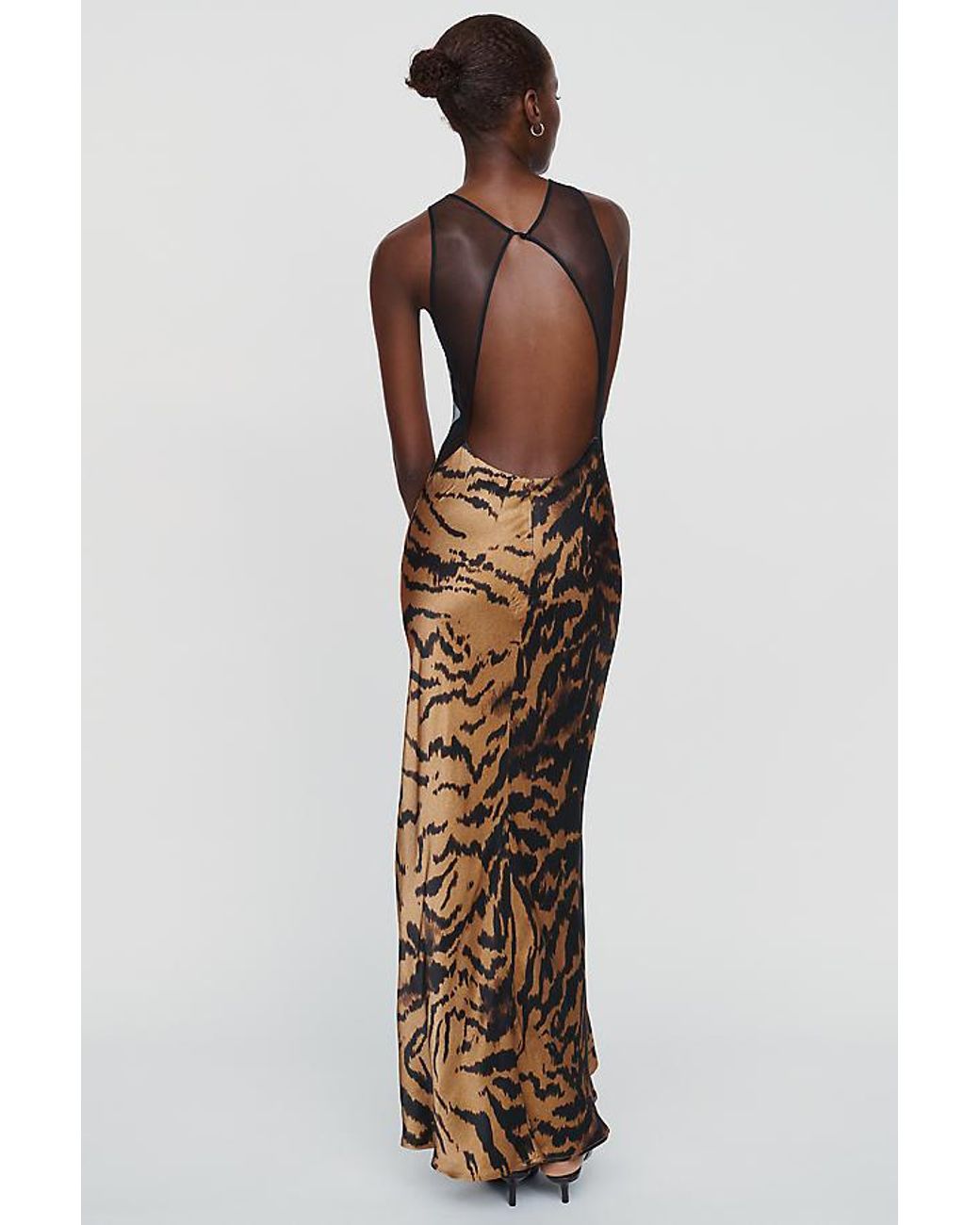 By Anthropologie Multicolor Open-Back Midi Dress