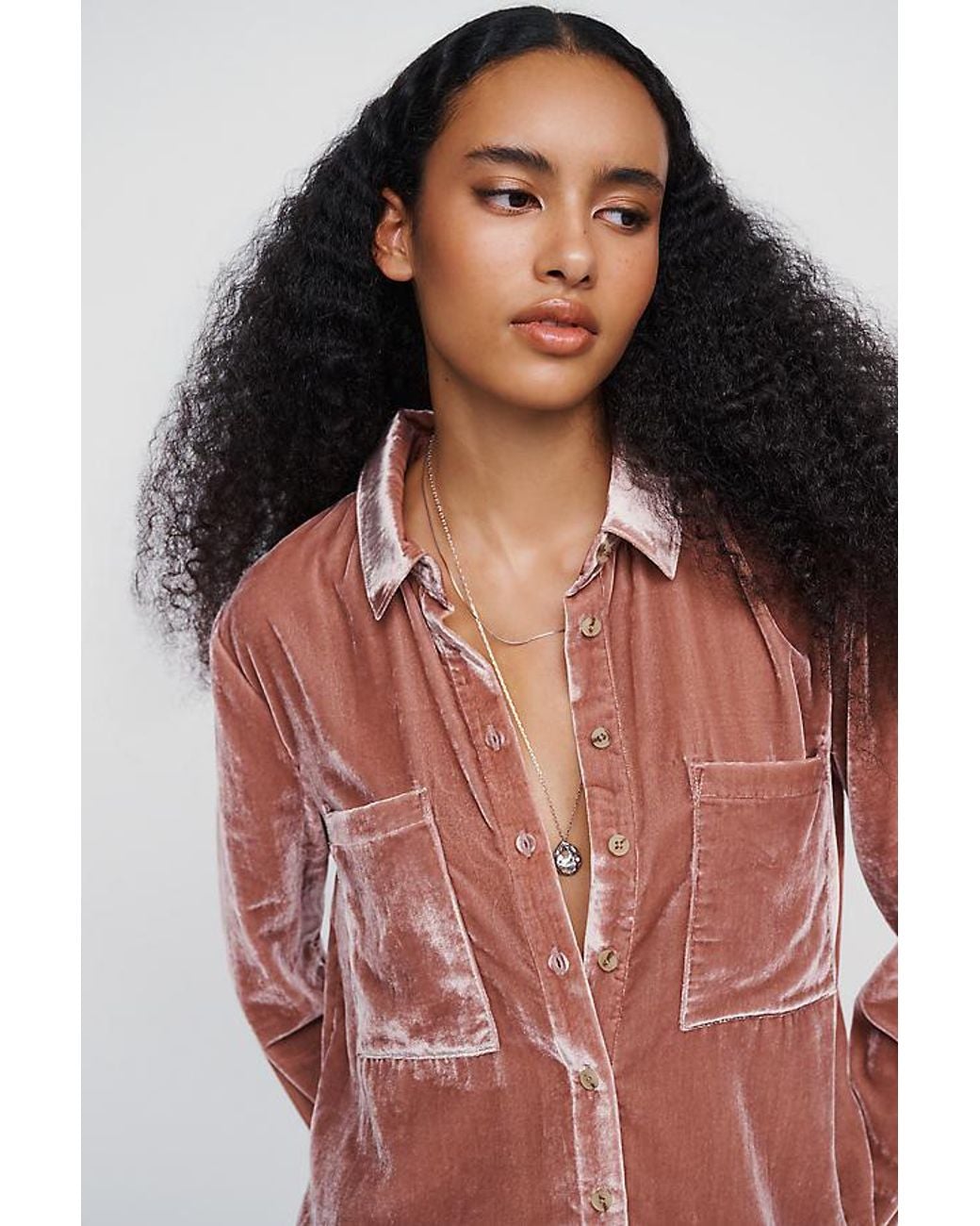Pilcro Red The Hadley Relaxed Buttondown Shirt By Velvet Edition