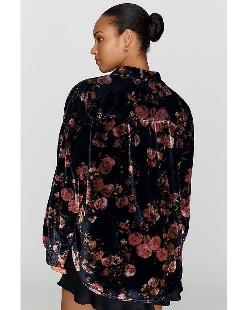 Pilcro Black The Hadley Relaxed Buttondown Shirt By Velvet Edition